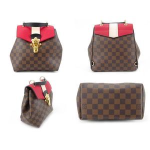 Louis Vuitton Damier Plakton Backpack Rucksack Handbag Red